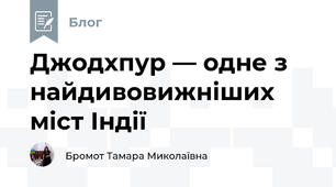 Джодхпур — одне з найдивовижніших міст Індії