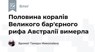 Половина коралів Великого бар'єрного рифа Австралії вимерла