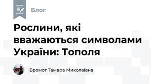 Рослини, які вважаються символами України: Тополя