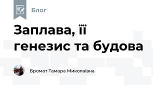 Заплава, її генезис та будова