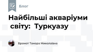 Найбільші акваріуми  світу:  Туркуазу