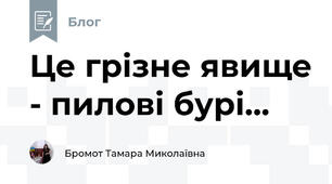 Це грізне явище - пилові бурі...