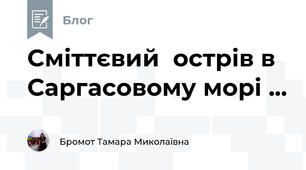 Сміттєвий  острів в Саргасовому морі ...