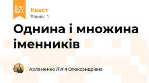 Однина і множина іменників