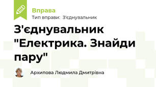 З'єднувальник "Електрика. Знайди пару"