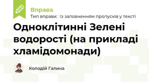 Одноклітинні Зелені водорості (на прикладі хламідомонади)