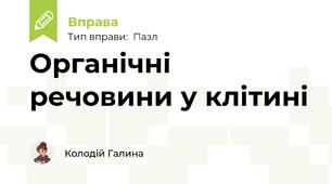Органічні речовини у клітині