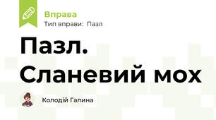 Пазл. Сланевий мох