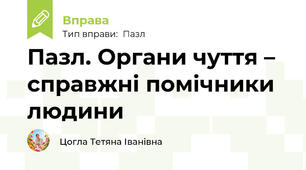 Пазл. Органи чуття – справжні помічники людини