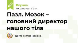 Пазл. Мозок – головний директор нашого тіла