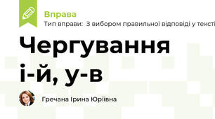 Чергування і-й, у-в
