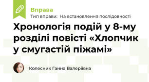 Хронологія подій у 8-му розділі повісті «Хлопчик у смугастій піжамі»