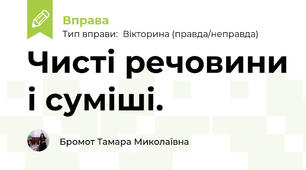 Чисті речовини і суміші.
