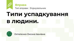 Типи успадкування в людини.
