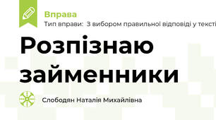 Розпізнаю займенники