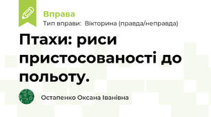 Птахи: риси пристосованості до польоту.