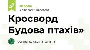 Кросворд   Будова птахів»