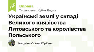 Українські землі у складі Великого князівства Литовського та королівства Польського