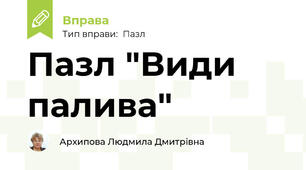 Пазл "Види палива"