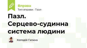 Пазл. Серцево-судинна система людини