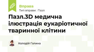 Пазл.3D медична ілюстрація еукаріотичної тваринної клітини