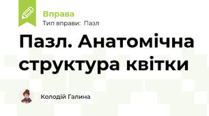 Пазл. Анатомічна структура квітки