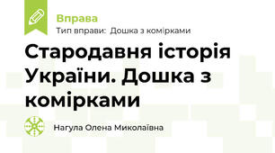 Стародавня історія України. Дошка з комірками