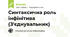 Синтаксична роль інфінітива (З'єднувальник)