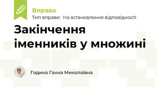 Закінчення іменників у множині